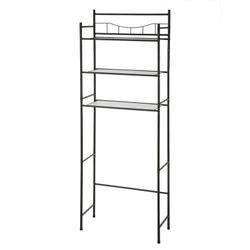 Over-the-Toilet 3-Tier Storage Rack – Black Metal Shelf