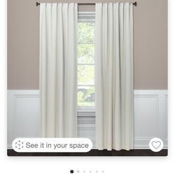 One Panel Blackout Threshold Curtain 50”x84”