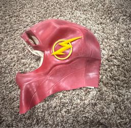 The Flash Cosplay Latex Mask Hood