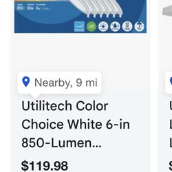 Utilitech Color Choice White 6-in 850-Lumen LED lights