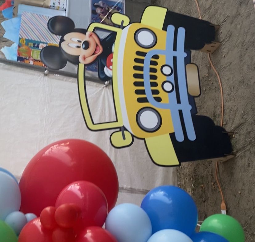 Mickey Mouse And Mickey Mouse Jeep Cutout