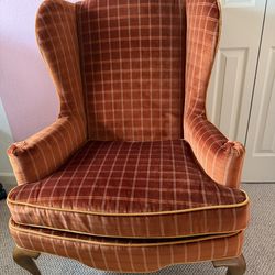 MCM Drexel Heritage Burnt Orange Wingback Chair