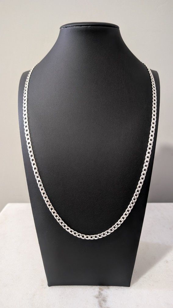 Solid .925 Sterling Silver Cuban Chain 