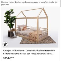 Montessori Twin House Bed / Cama Individual Montessori 