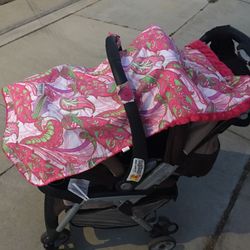 Baby girl canopy car seat cover