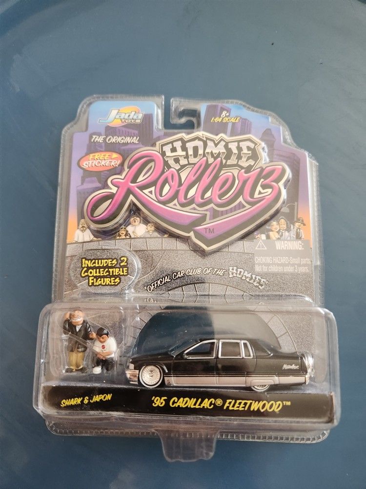 Jada Toys Homie Rollerz '95 BLACK Cadillac Fleetwood Shark & Japon