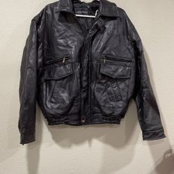 Leather Works Coat Men’s XL Worn Only A Few Times