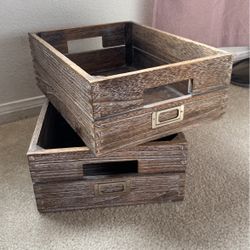 Wooden Storage Bins
