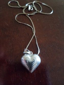 Silver heart pendant