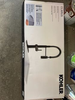 KOHLER Clarus Semi-Professional Single Handle Pull Down Sprayer Kitchen Faucet in Matte Black