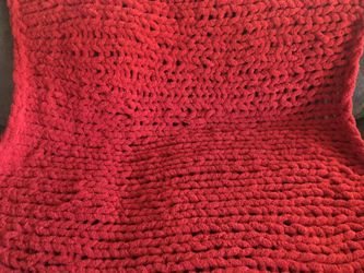 Hand Knitted Chenille Blankets for Valentines Day Gifts! Made to order!