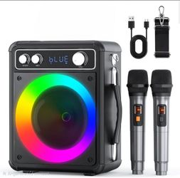 VOSOCO Karaoke Machine with 2 Wireless Microphones