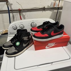 Air Jordan 1 Retro High OG Shadow  2018 and Nike Air Force 1s 07 R&B