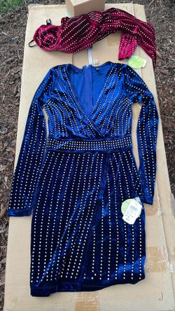 Brand New! Fancy Windsor Blue Diamond Dress 