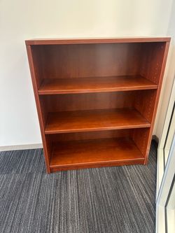 Cherry laminate 3-Shelf Bookcase