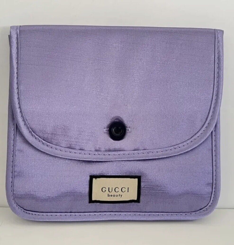 Gucci Beauty Purple Satin Pouch