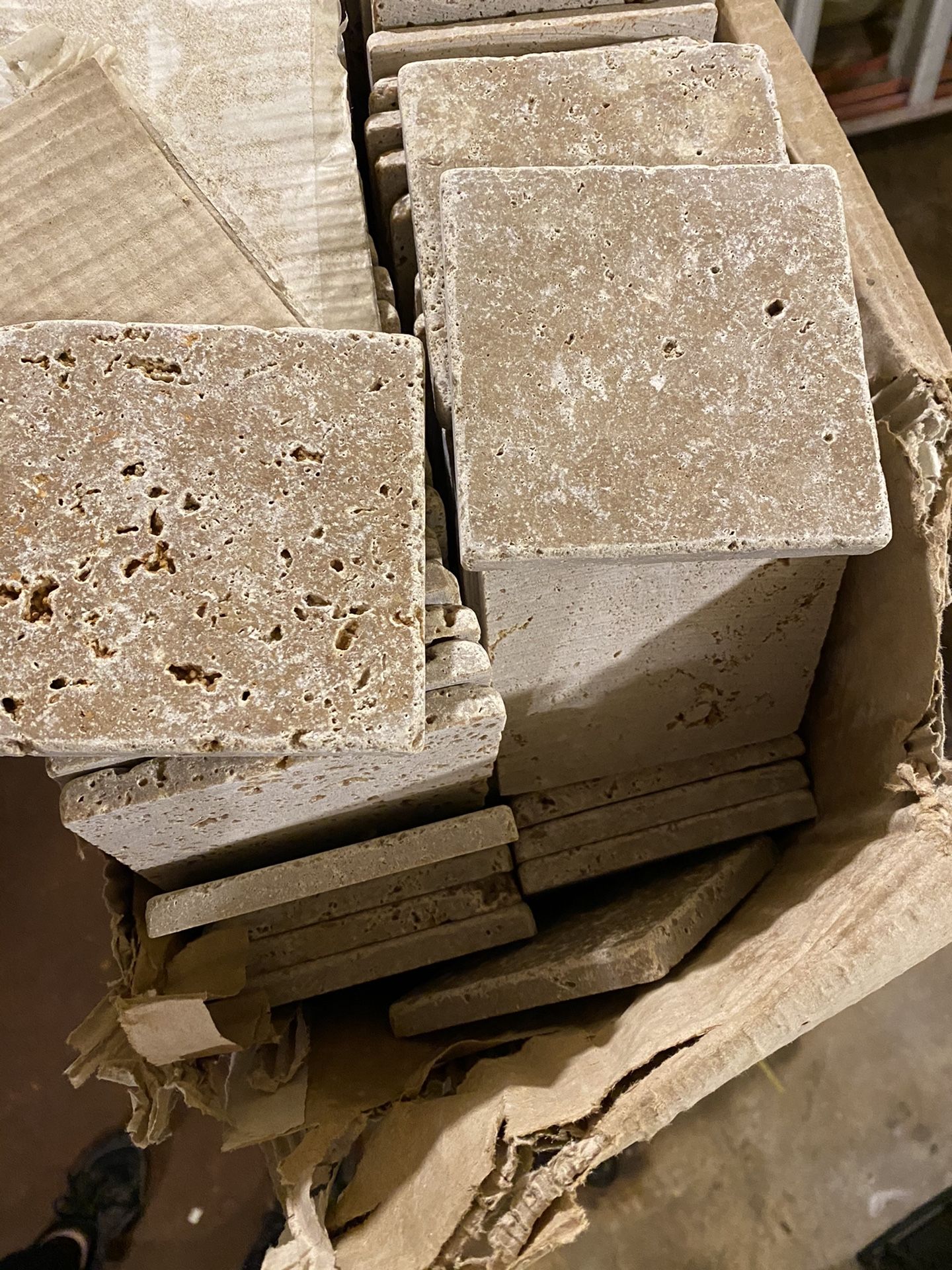 Travertine Walnut 4x4