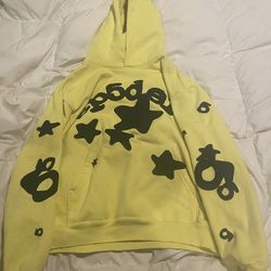 Yellow beluga Sp5der hoodie