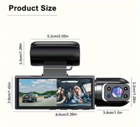 Dual Channel Dash Cam with Interior Camera