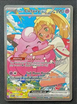 ⁠ ⁠Lillies Clefairy ex 280/217 Special Illustration Rare SIR Pokemon Card NM