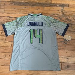 Seattle Seahawks Darnold SJN Smith-Njijba Grey Men Jersey