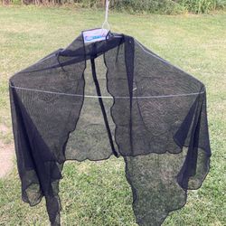 Black Sheer Shoulder Cape Halloween Accessory 