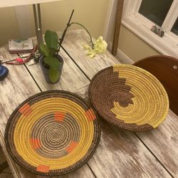 Handwoven Senegalese Basket Bowl Set