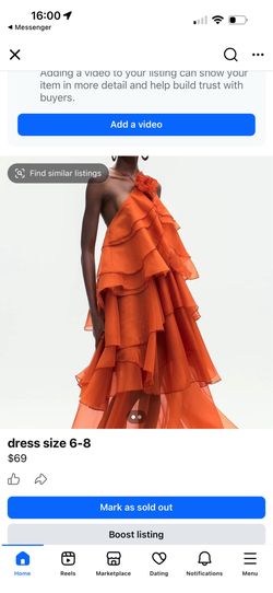 Orange dress size 6-8