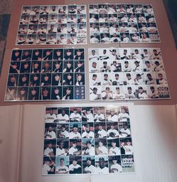 1996 Baseball Cards Full Team Set Uncut Sheets Mariners, Padres, Angels, A’s, Giants