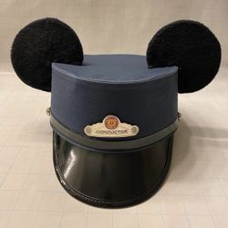 Disney Parks Mickey Mouse Ears Conductor Hat Red Car Trolley Large/XLarge Rare!