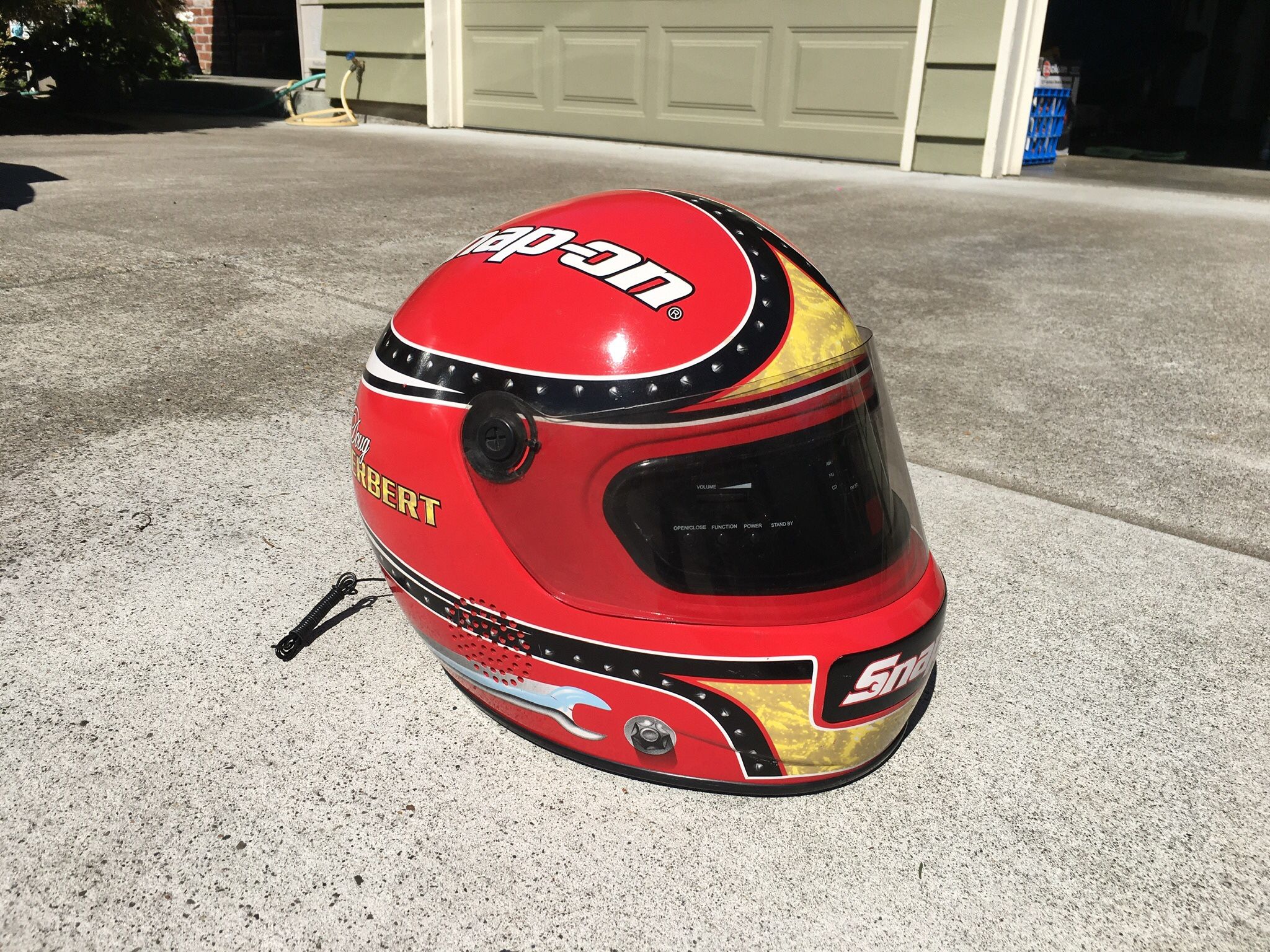 Rare! Collectible! “Doug Herbert” Snap-On Helmet Radio