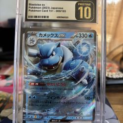 CGC 10 PRISTINE Blastoise Ex #9 (2023) Pokemon 151 Japanese