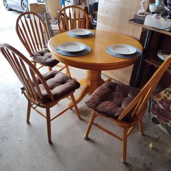 Weekend Special!!! Oak Kitchen Table&Chairs W/Leaf