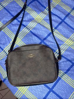 Brown leather coach bag
