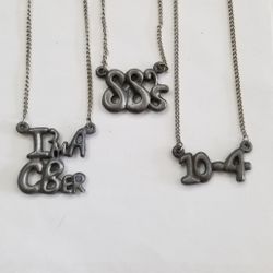3 Pcs. CB Language Pendants 