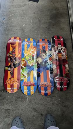 Street fighter skateboard decks