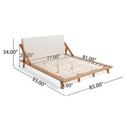 Cali King crate and barrel bed frame 2019