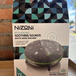 Nizoni Rechargeable Soothing Sounds White Noise Machine