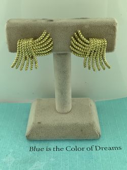 Tiffany & Company Vintage Jean Schlumberger Rope Design 18K Yellow Gold Earrings