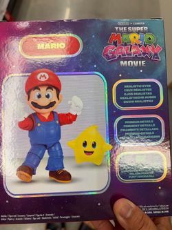 Jakks Pacific The Super Mario Galaxy Movie - Mario Action Figure with Luma Accessory