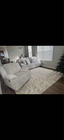 Ashley Furniture Modular Couch and Large rocking recliner