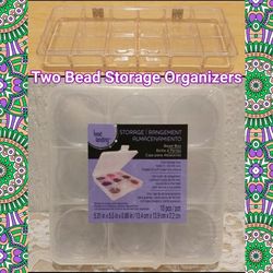 TWO BEAD STORAGE ORGANIZERS
