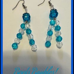Teal Dangle Earrings 
