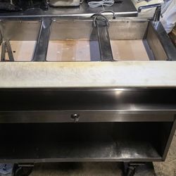 RANDELL 3 COMPARTMENT GAS STEAM TABLE