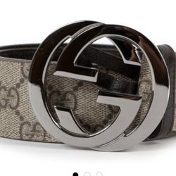 Gucci GG Supreme Interlocking G Buckle Belt 