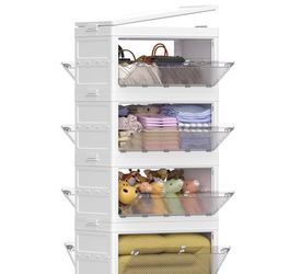 Large Storage Bins with Lids, 88Gal / 352QT Stackable Collapsible Plastic Bins with Wheels, Closet Organizers for Bedroom, Kids Room, Living Room, Gar
