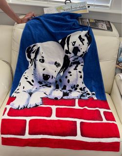 Sand-N-Sun Dalmatian Puppy Beach Towel