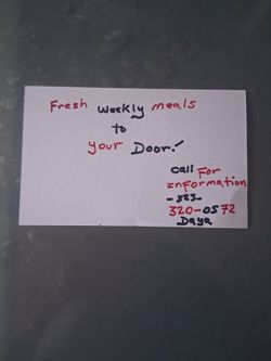 Fresh weeklyMeals to your door