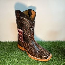 Bota Vaquera Para Caballero 695 Pitón Miel