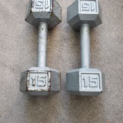Iron Dumbbells 15lbs 